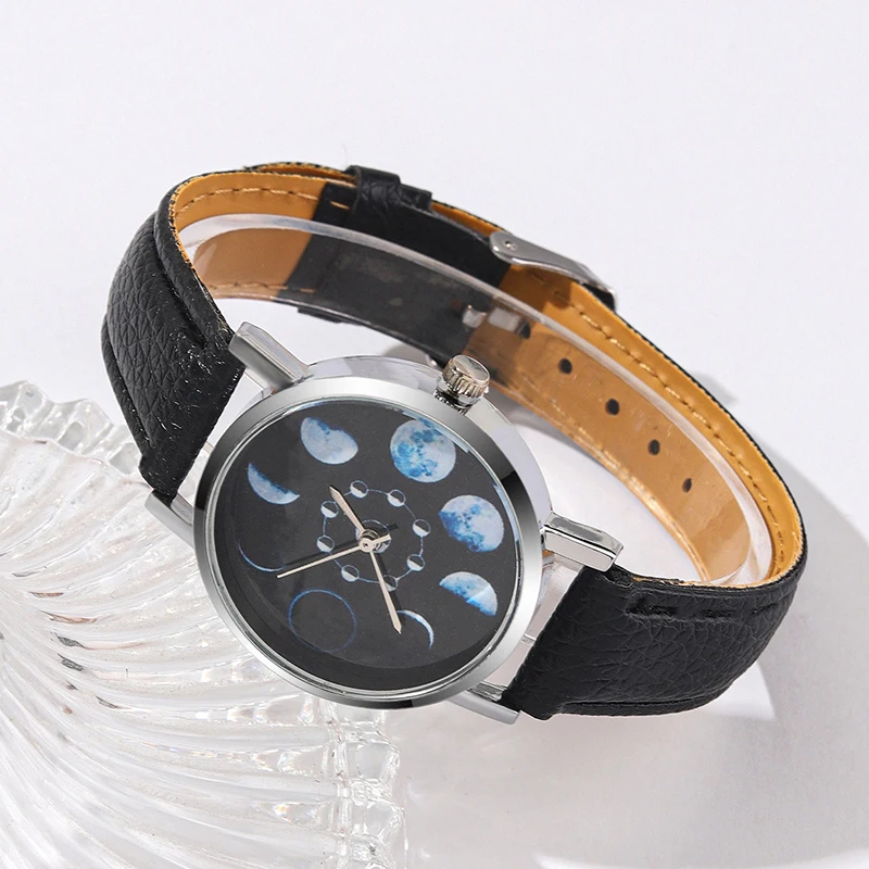 Женские черные кварцевые часы 6 шт., женские кварцевые часы и бабочка, комплект ювелирных изделий, ожерелье, кольцо, серьги, браслет