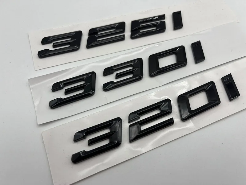 

Matte Black ABS Number Letters Word Car Trunk Badge Emblems for BMW 3 Series 316i 318i 320i 325i 328i 330i 335i 340i 345i