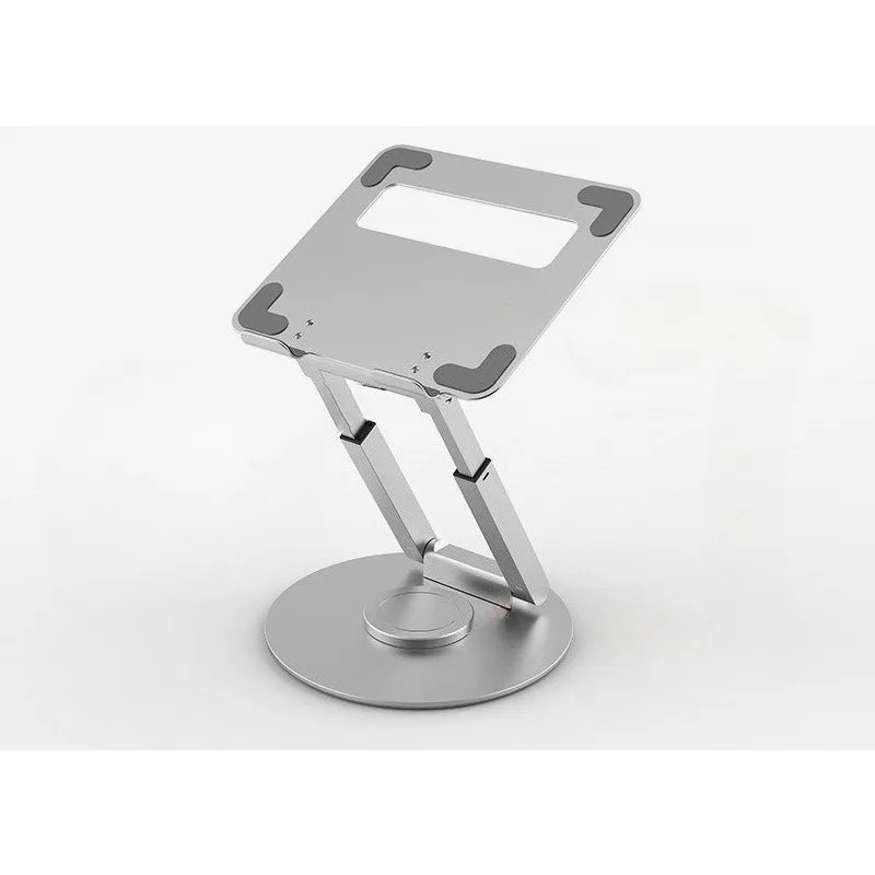 support-pour-ordinateur-portable-en-alliage-d'aluminium-reglable-pliable-rotatif-avec-fonction-de-levage-et-de-refroidissement-base-rehausseuse