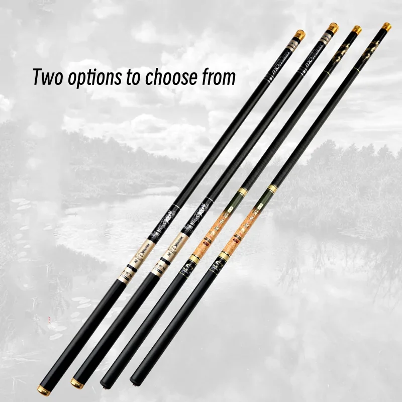 Суперлегкая жесткая удочка, карбоновая термоусадочная удочка 3,6–7,2 м, туристическая карповая удочка, пресноводная удочка