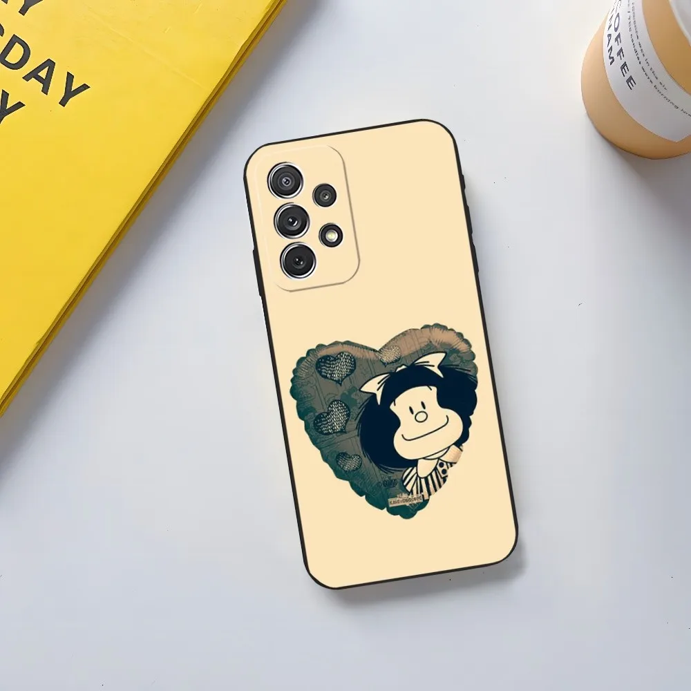 Mafalda Phone Case for Samsung Galaxy S23 Ultra S24 S22 S20 Fe S21 Plus A54 A34 A24 A53 M54 Note 20 Cover