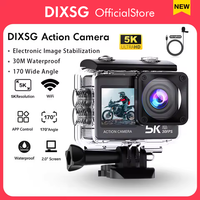 5K Action Camera 4K60FPS 2.0 Inch Touch Screen Wi-Fi 170° Wide Angle 30M Waterproof Helmet Video Recording Sports Cameras
