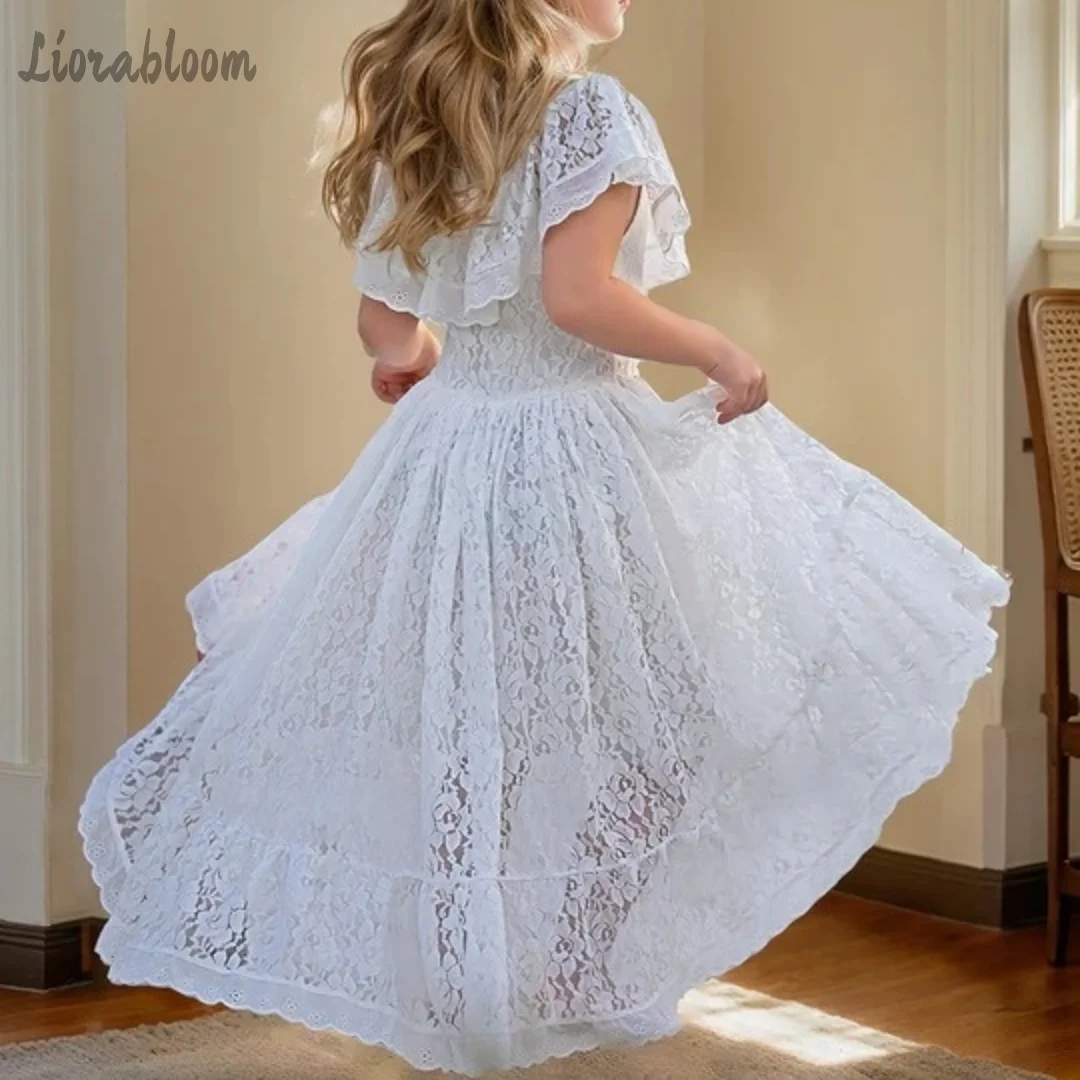 Abiti su misura interamente in pizzo, Abiti con scialle, Abiti da damigella in pizzo, Abiti da cerimonia, Abiti per feste di matrimonio, Abito da sposa