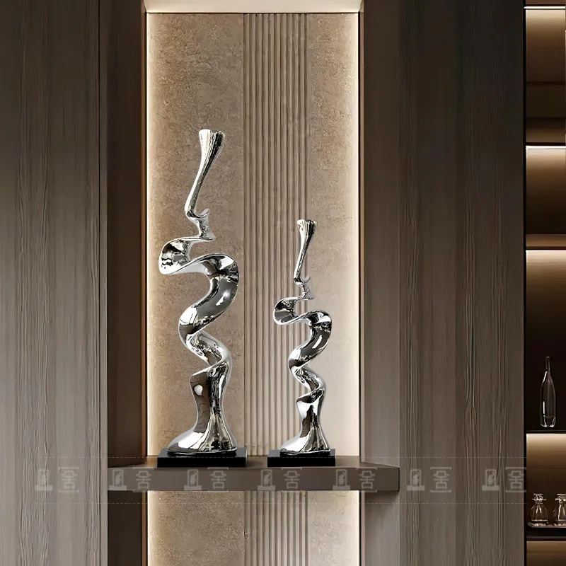 HYS modern minimalist light luxury waist strap with a wealth of abstract art ornaments, living room entryway office home