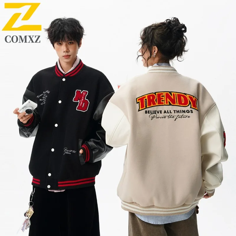 

COMXZ Jackets Streetwear Windproof Outdoor Travel Hiking Jogger Baseball Collar Lightweight Coat Leisure Man Clothes Jackets