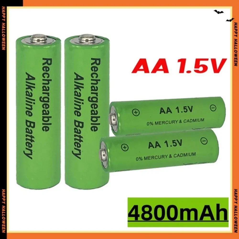 1.5V AA Rechargeable Battery 4800mAh AA Alkaline for Flashlight Mouse Clock Remote Control etc + Charger