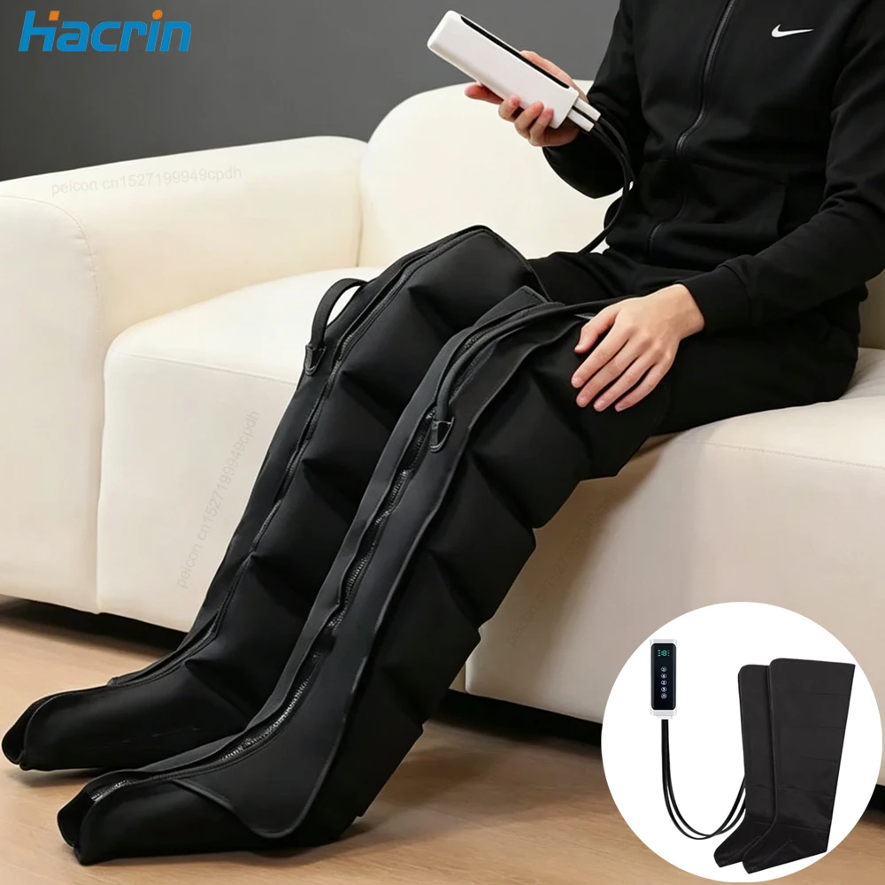 

Electric Pneumatic Leg Massager Extended Version for Deep Relaxation of Thighs Calves and Feet with Remote Control 3 Modes