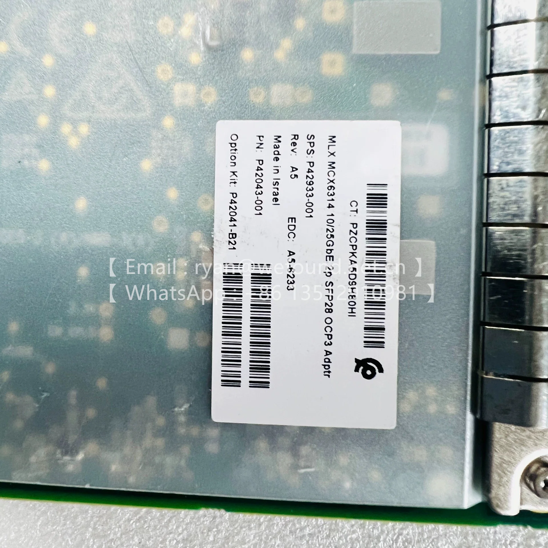 P42041-B21 MCX631432AS‐ADAI Adaptador Ethernet 10/25Gb SFP28 OCP3 de 2 puertos