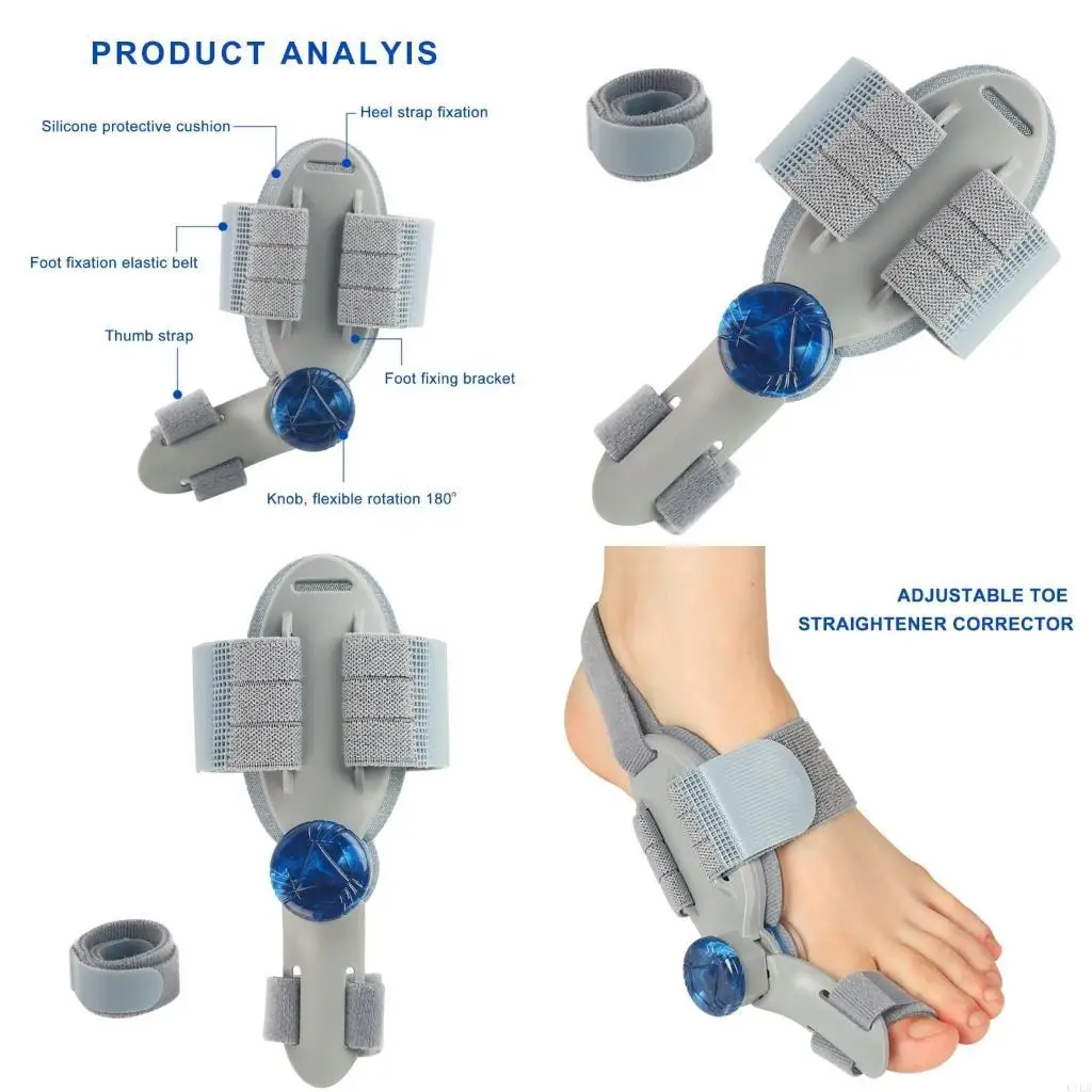 

Adjustable Toe Orthotic for Women and Men Soft Gray Fabric Toe Separator