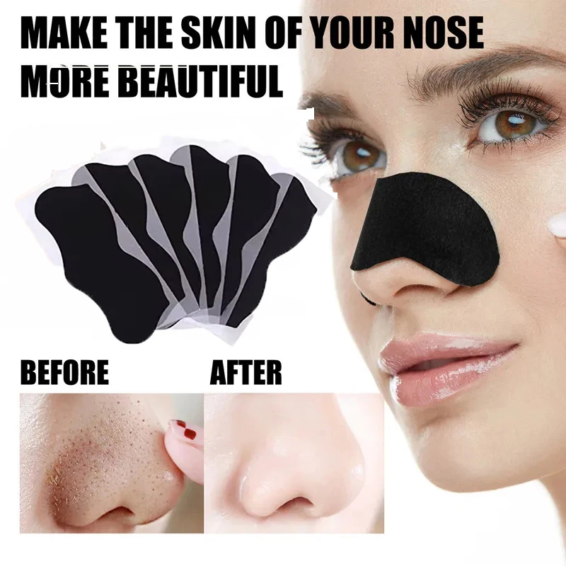Masque dissolvant de points noirs, bandes nasales, tête noire, nez, points, autocollant décollable, visage, acné, points blancs, nettoyeur de pores, nez