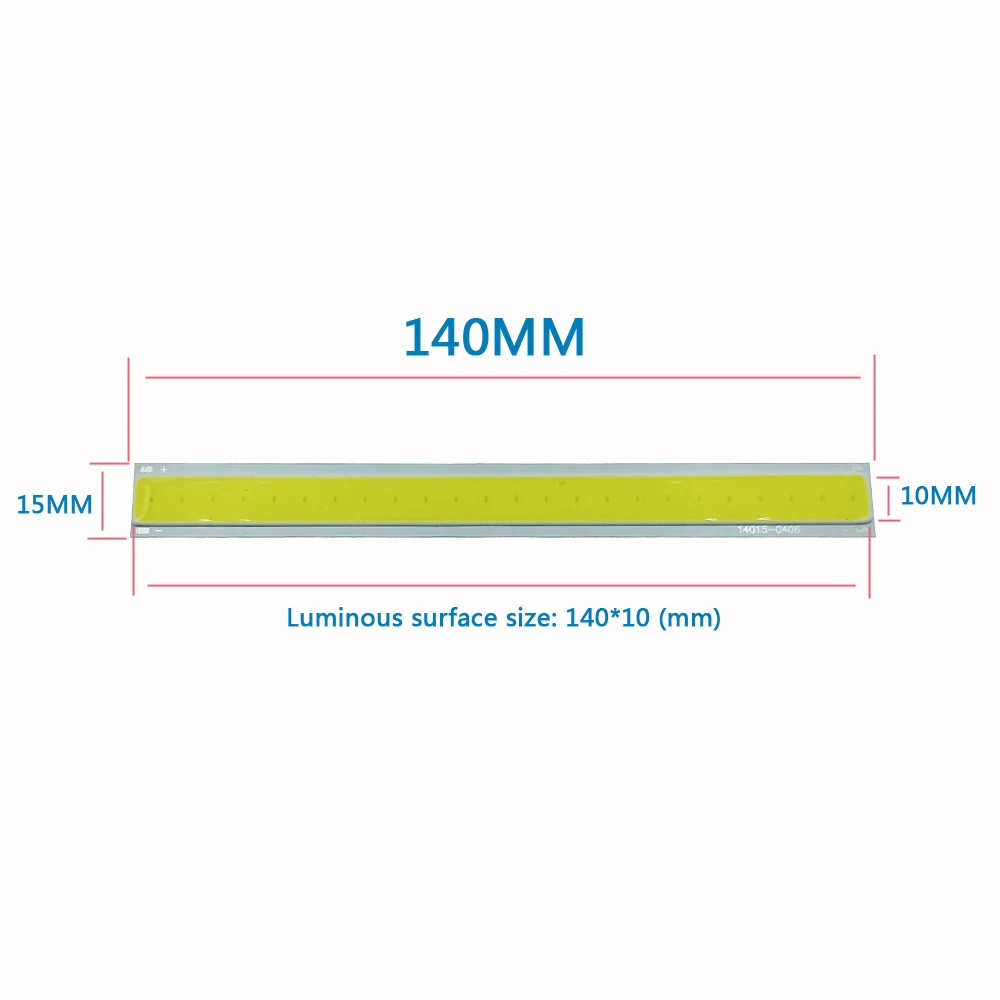 140x15mm 4W tablica oświetlenie COB 12V LED zintegrowane źródło światła powierzchniowego 14cm Panel ledowy lampka na biurko biały ciepły biały lodowy blękit