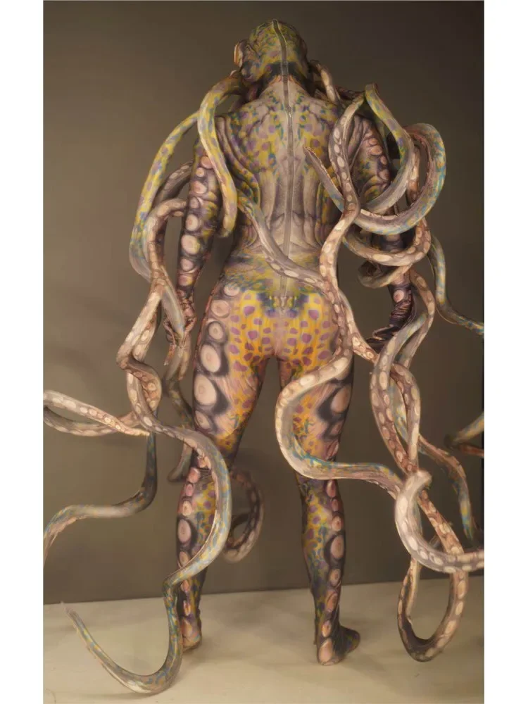 Octopus Cosplay Lifelike Jumpsuit  Halloween Costume Party Horror Thriller Stage Performance Dancer Festival Outfits