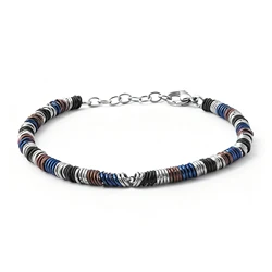 Runda Multicolor Adjustable Chain Bracelet for Men And Women Handmade Fashion Jewelry Making Stainless Steel String Link