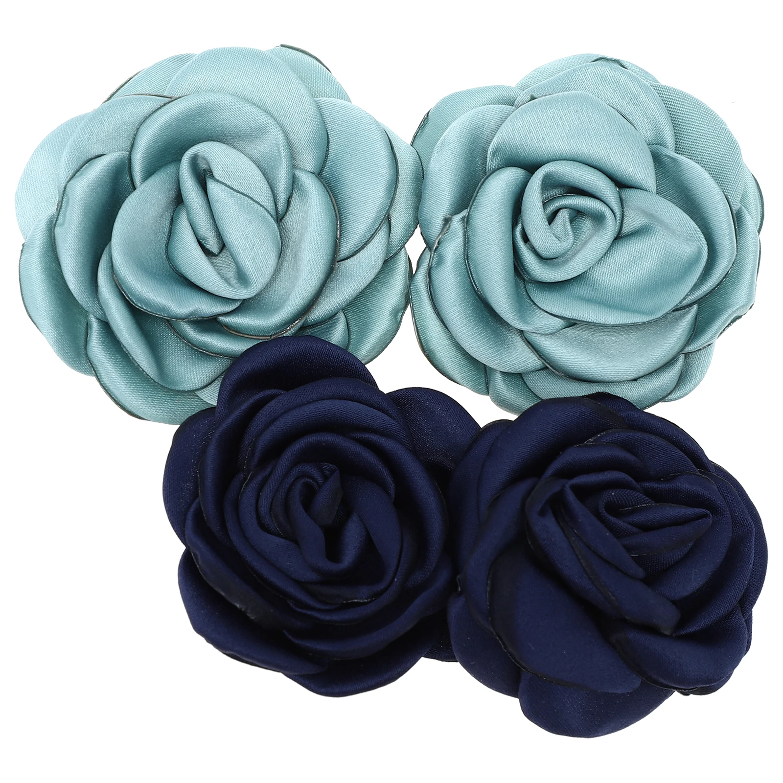 

Fabric Flowers Shoe Decorations 2 Pairs Artificial Cloth Diy Floral Accessories High Heels Flat Shoes Boots Sandals Storage