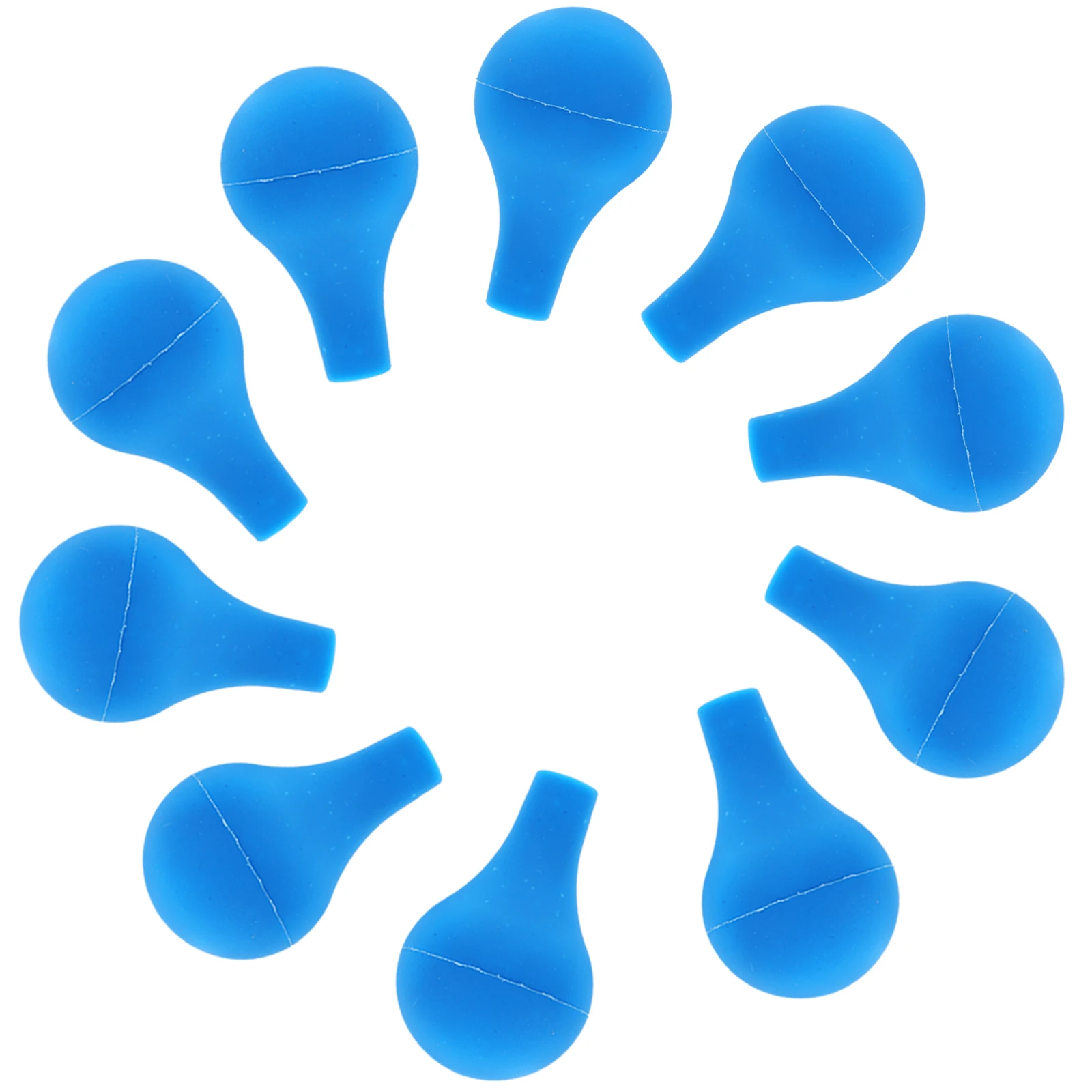 

10pcs Pipette Dropper Silicone Cap Blue Suction Ball Replacement Bulb Graduated Tube Lab Supplies Long Use
