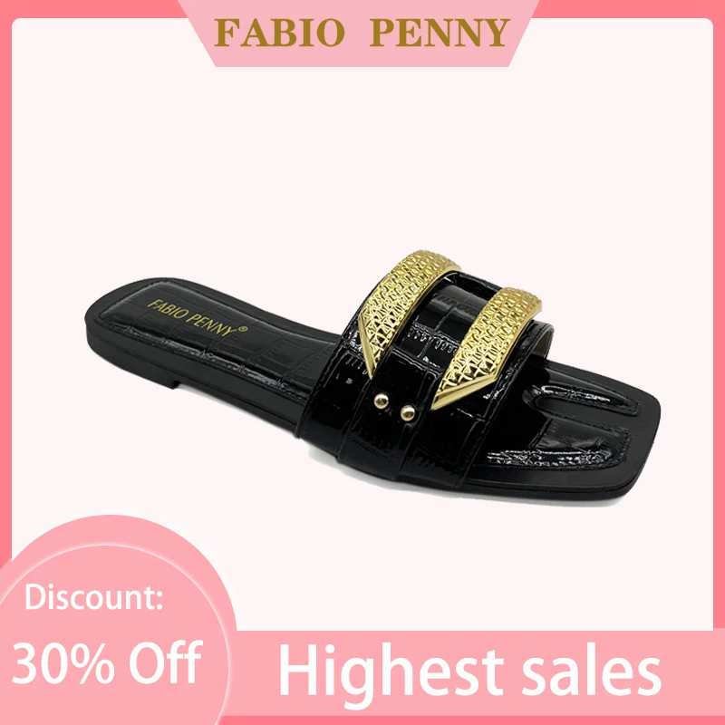 FABIO PENNY  women\'s slippers women\'s sandals summer flat bottomed Beach Flip Flops casual shoes