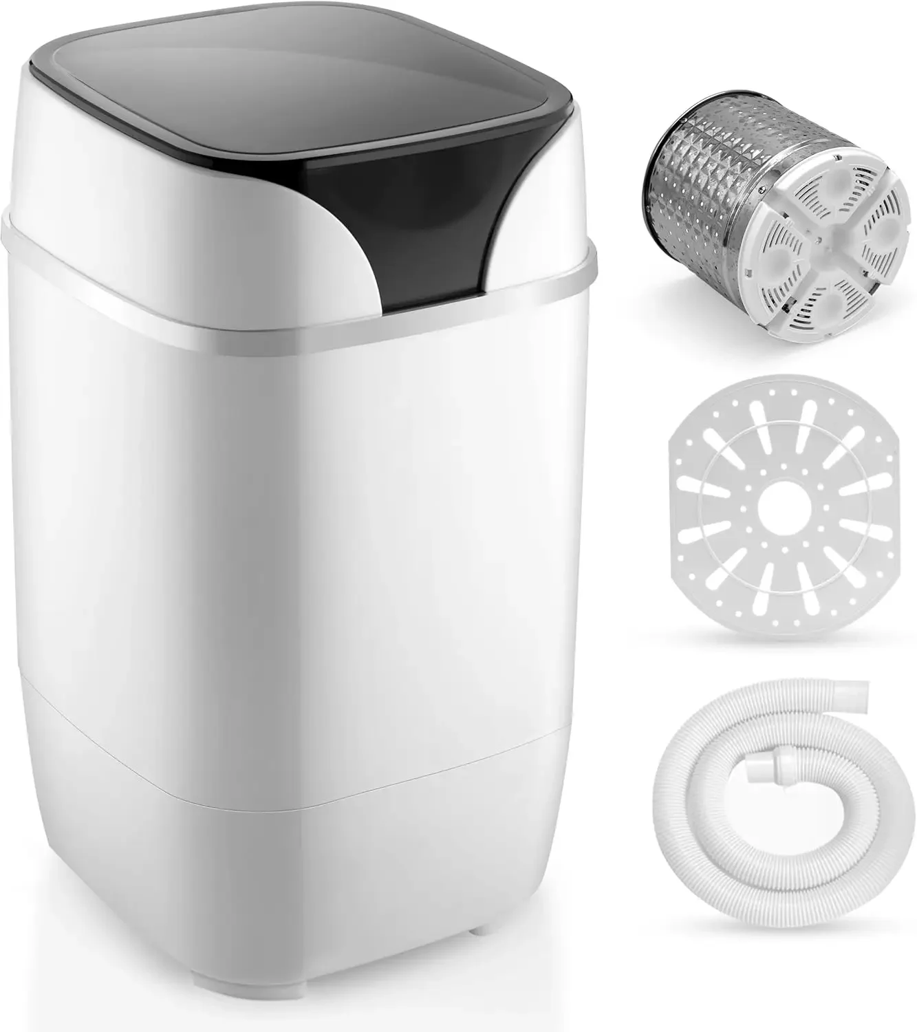 PUCWM200 Portable Machine Full-Automatic Compact Washer with Washing Programs Ideal for RV, Dorm, Apartment (White)