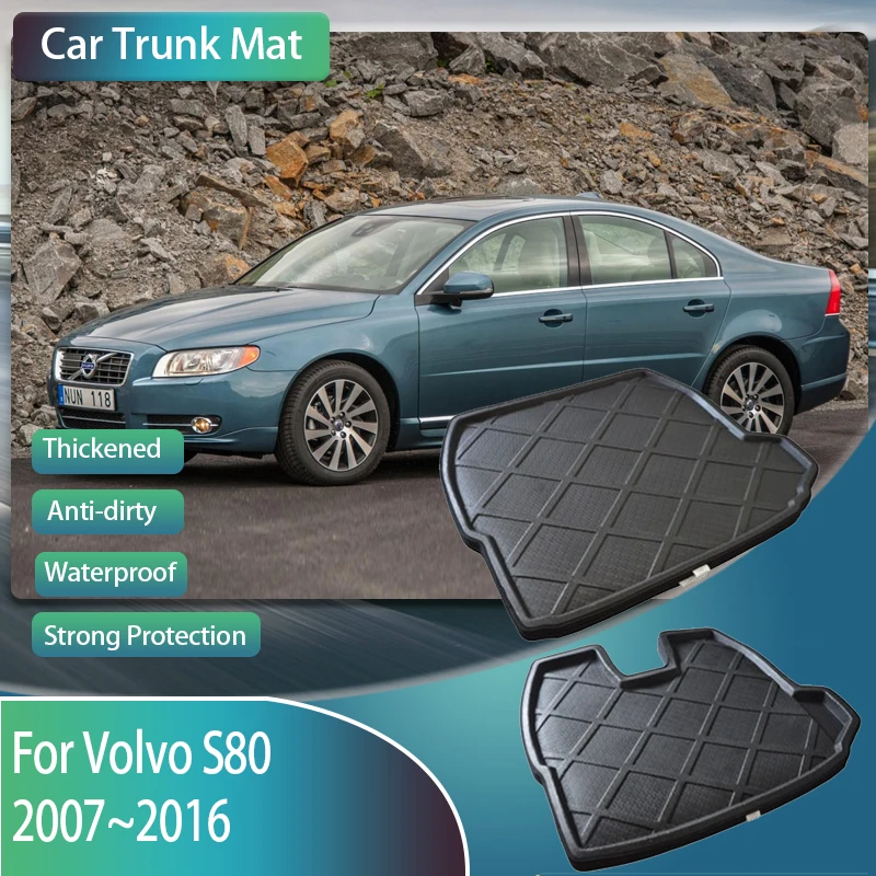 

Car Rear Trunk Mats For Volvo S80 S80L 2007~2016 Anti-dirty EVA Boot Carpets Trunk Storage Pads Tray Cargo Muds Auto Accessories