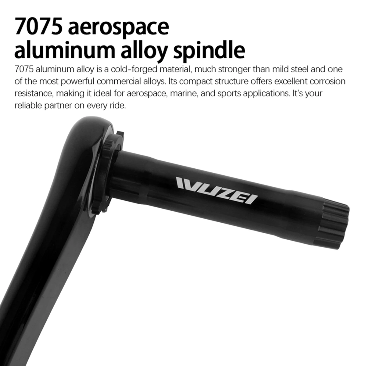 WUZEI MTB Carbonfaser-Kurbelgarnitur 165 170 175mm Mountainbike-Kurbelsatz 24mm Ti AL-7075 Achse 3-Loch Fahrradkurbel für Shimano – Detail 31