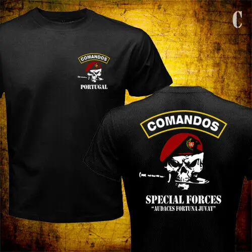 2020 men t shirt Portuguese Army Special Forces Commando Comandos Portugal Military T-shirt