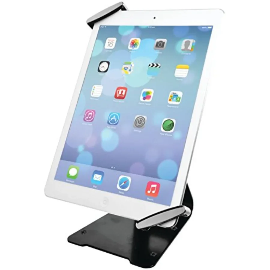 

Universal Tablet Holder for 710 Tablets including iPad 10.2 7th/8th/9th Gen,metal stand, black, anti-theft security grip