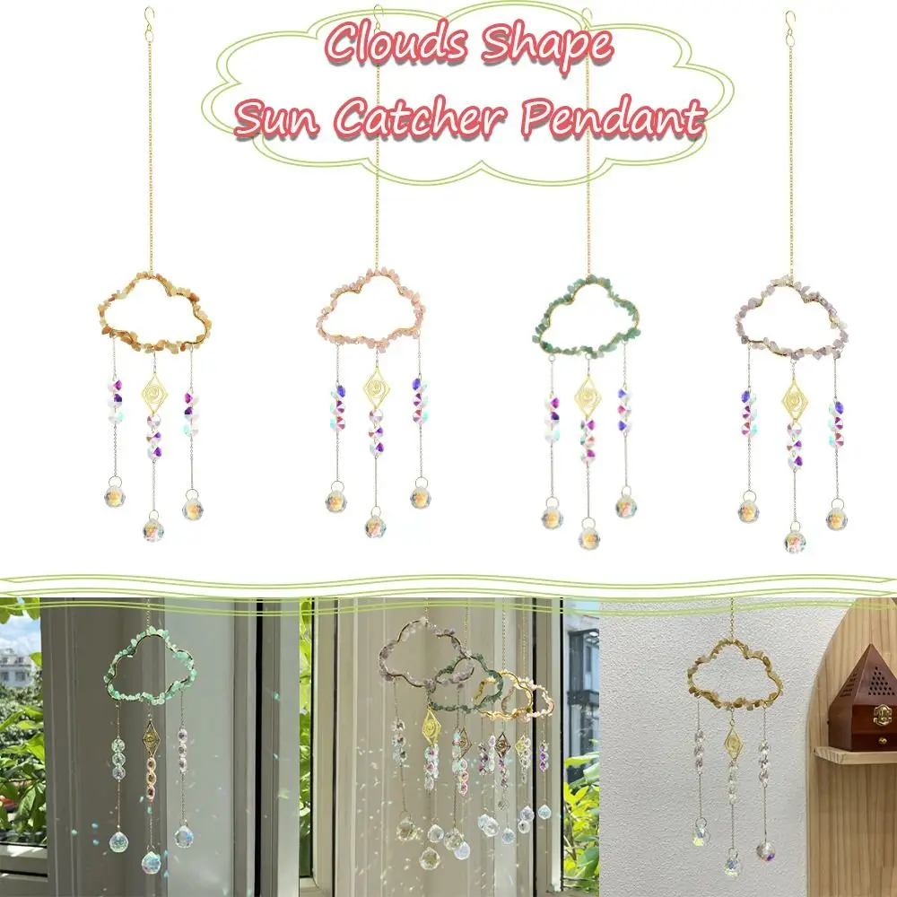 Clouds Shape Sun Catcher Wind Chime Garden Crystal Wind Chimes Balcony Pendant Sun Catcher Pendant Garden Accessories