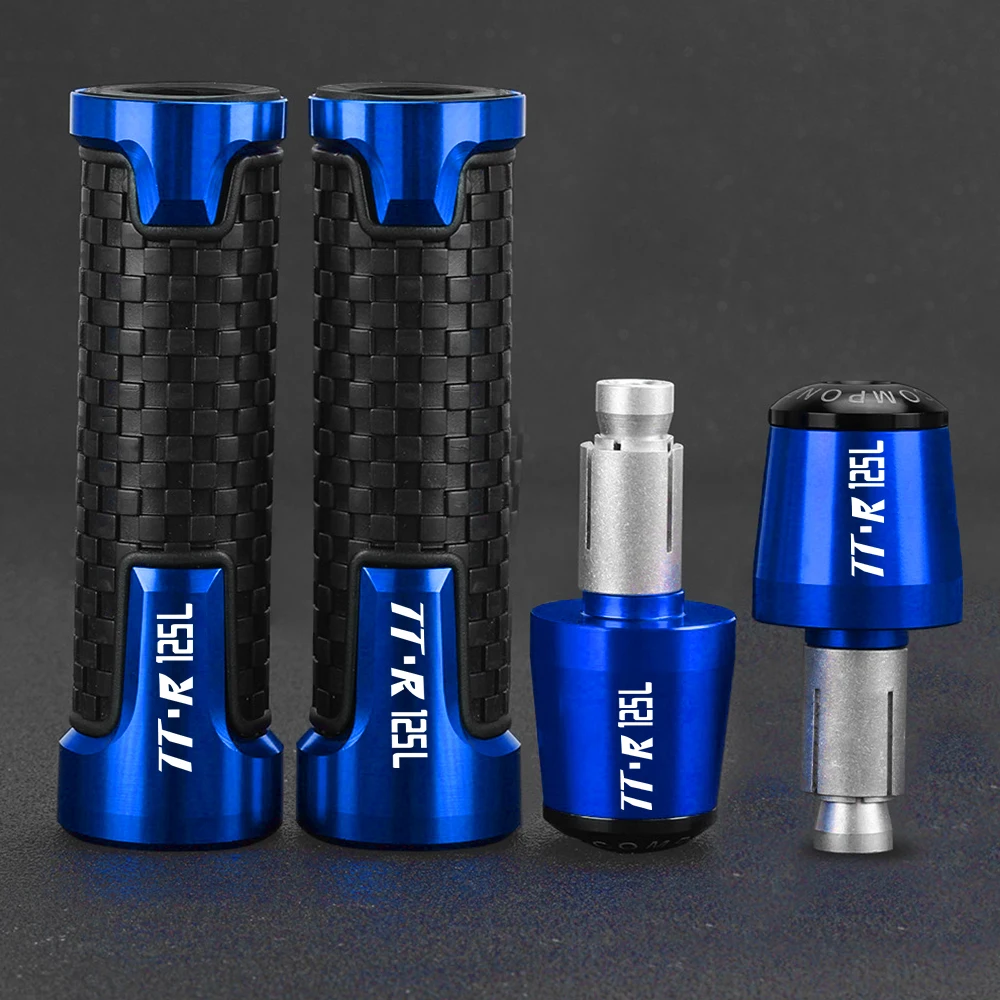 Motorcycle 22MM Handlebar Grips Handle Bar Cap End Plugs For YAMAHA TTR125L LE LW 2000 2001 2002 2003 2004 2005 2006 2007-2016