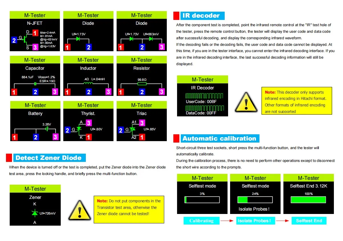 カラフルなディスプレイ、マルチメーター、ダイオード、トライオード、モス、pnp、npn、コンデンサ抵抗器、TC-T7-H、LCR-TC1、TCR-T7  - AliExpress