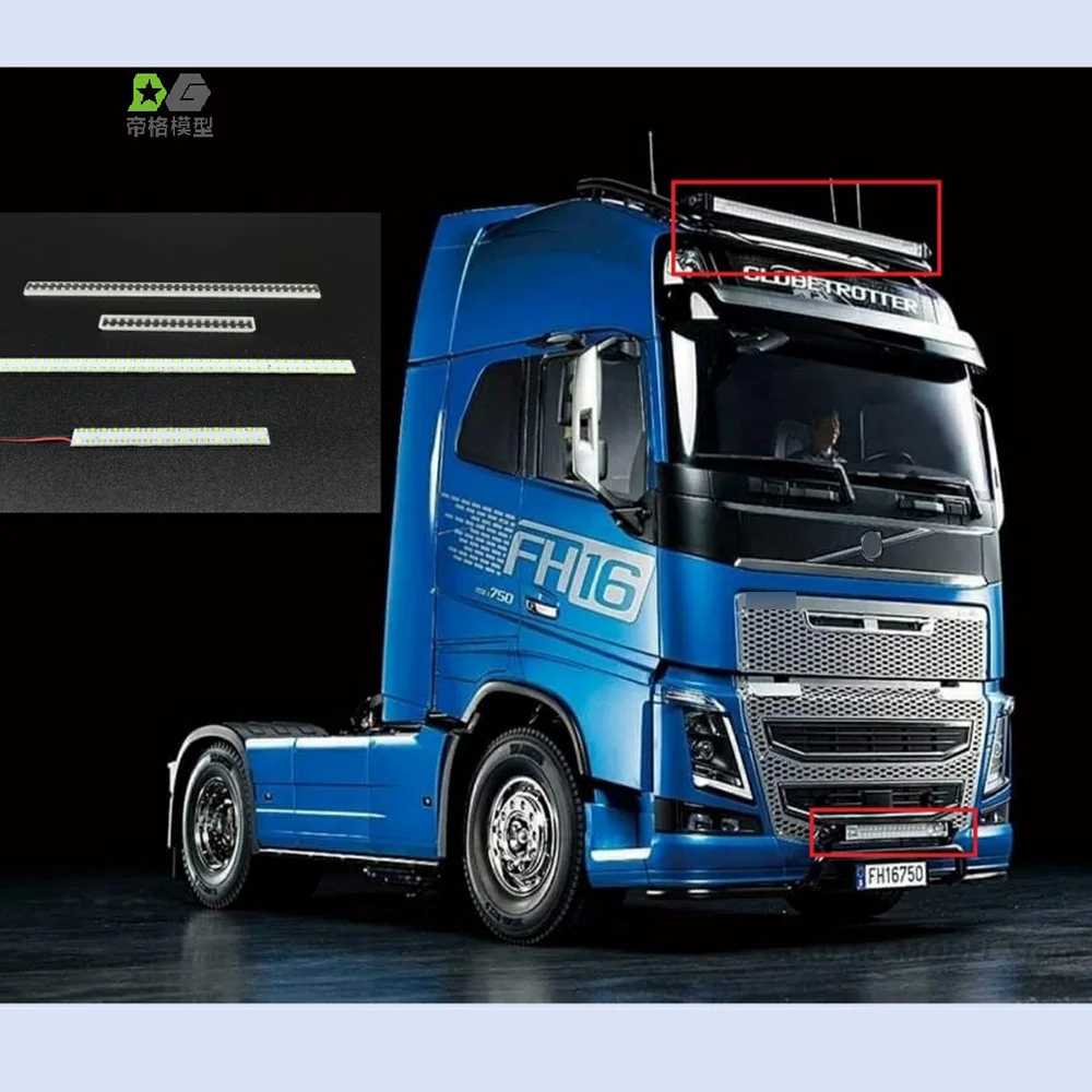 

DG Model Roof spotlight decoration upgrade parts for Tamiya LESU SCALECLUB FH16XL 750 56375 RC 1/14 4X2 tractor truck model toy