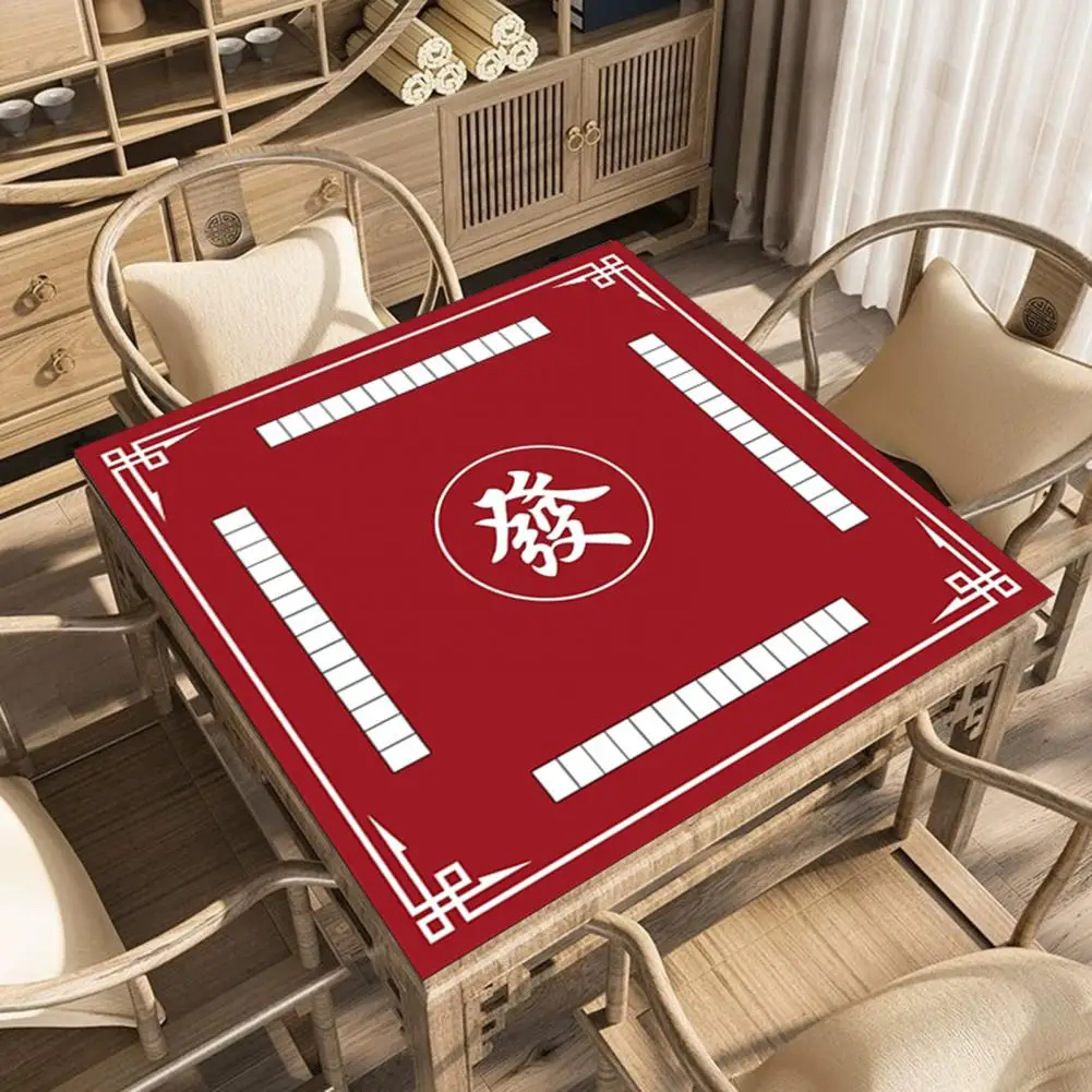 Chinese Tablecloth Noise Reduction Mahjong Table Mat for Poker Domino Mah Jongg Games Anti-slip Square Playmat Cover for Card