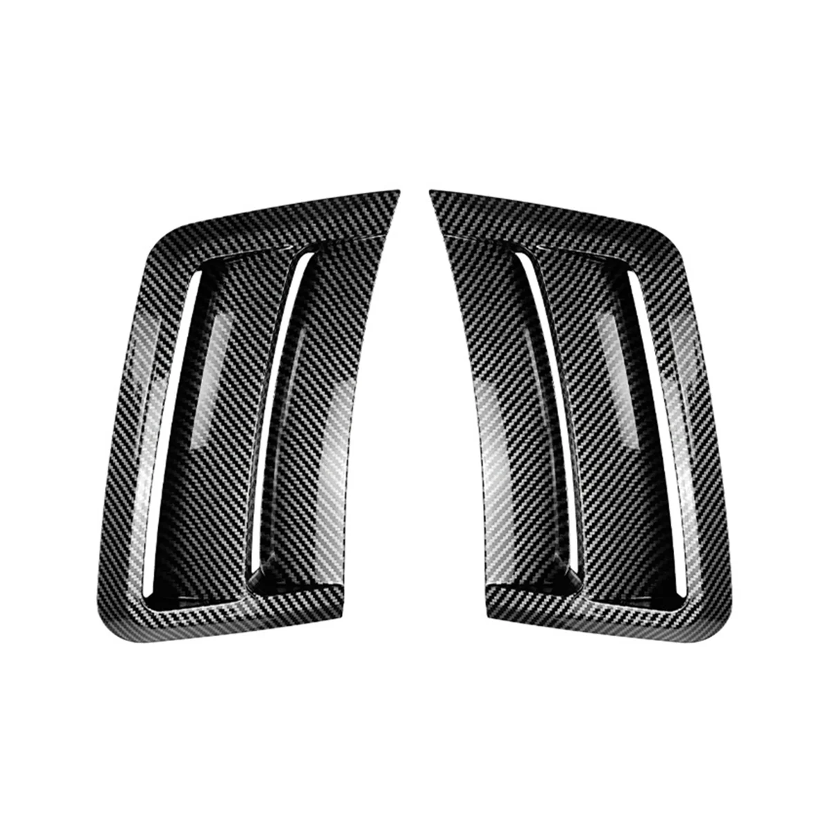 Car Front Bumper Splitter Side Air Vent Outlet Cover Wind Knife Trim for - C-Class W204 S204 2007-2010 ,A