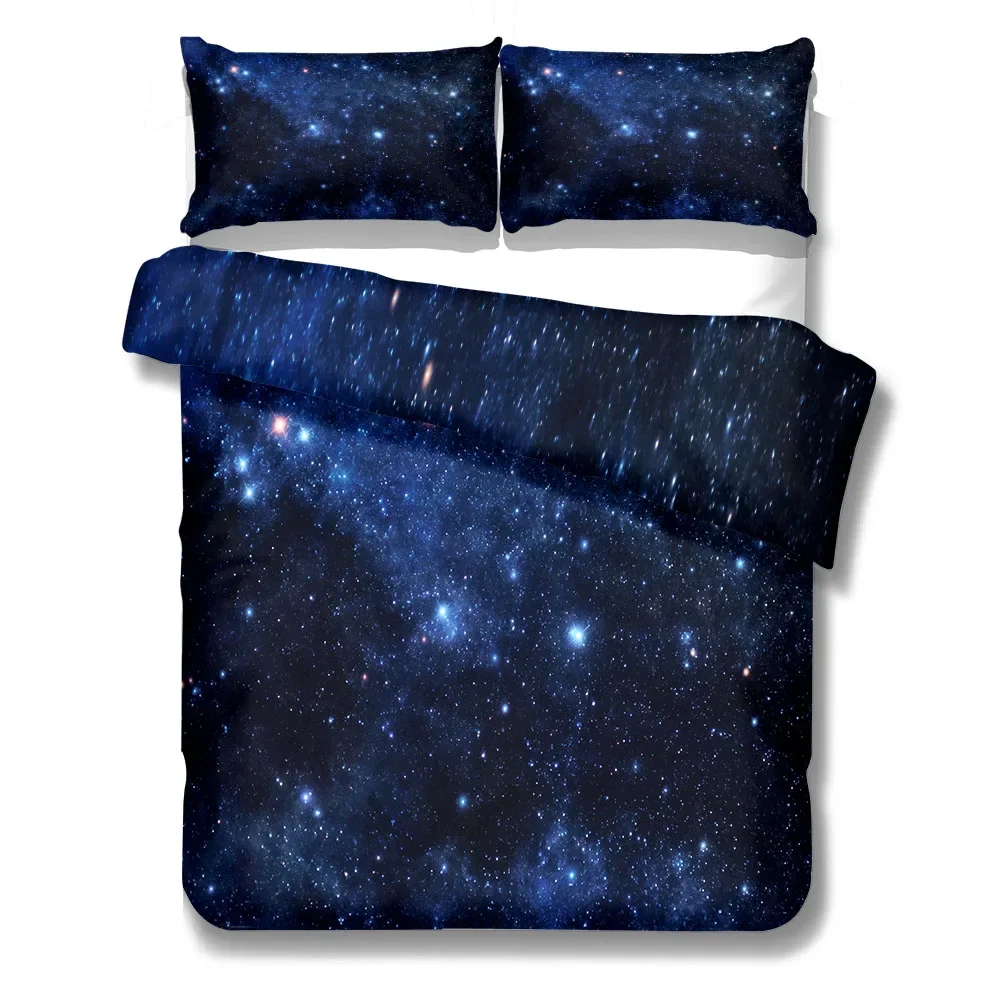 Star Galaxy Duvet Cover Set King Queen Double Full Twin Single Size Bed Linen Set Without Bed Sheets Duvet Cover + 2 Pillowcases