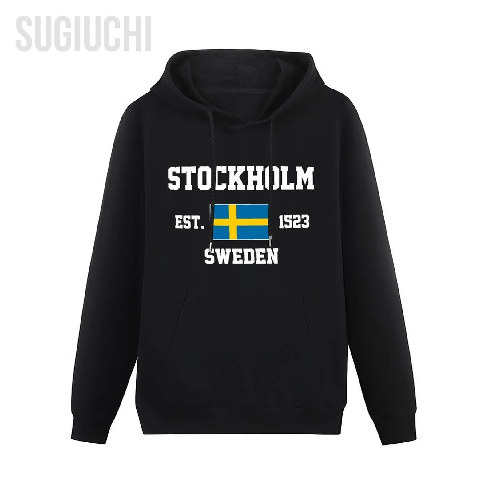 Men Women Hoodies Sweden EST.1523 Stockholm Capital Hoodie Pullover Hooded Hip Hop Sweatshirt Cotton Unisex