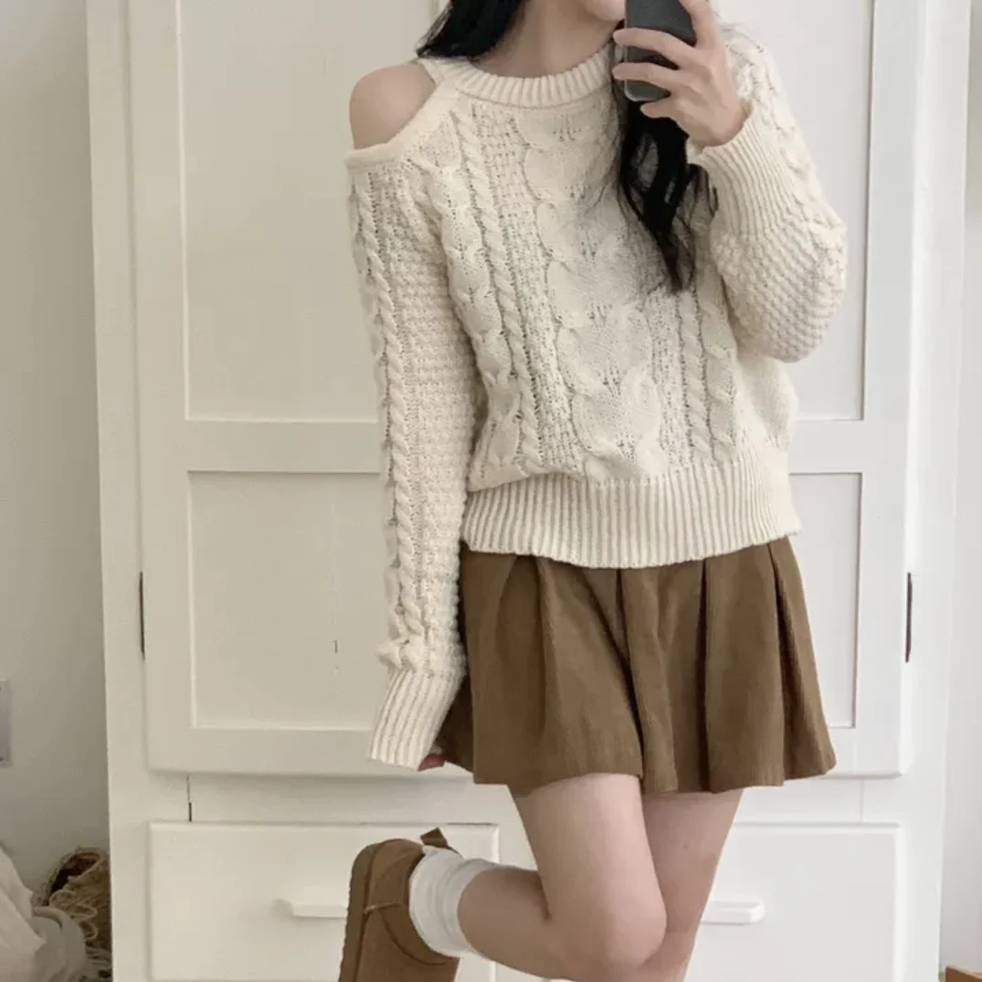 

Свободный женский вязаный свитер Long Sve, дизайн с колючками, шикарный осенний модный универсальный повседневный удобный топ