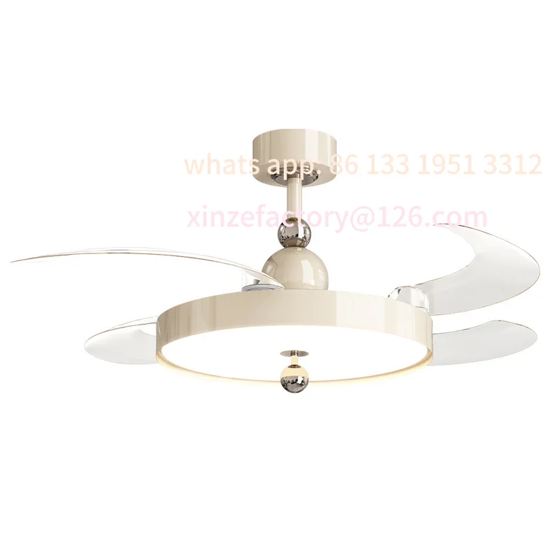 

Customizable RA97 Full Spectrum Invisible Fan Light Smart Walnut Color Medieval Cream Wind