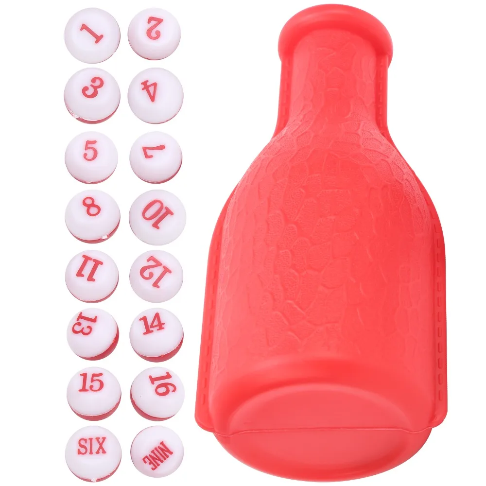

Billiard Accessories Numbered Dice Billiard Dice Plastic Scoring Standard Set Billiard Shaker Bottle Pool Shaker Bar Club