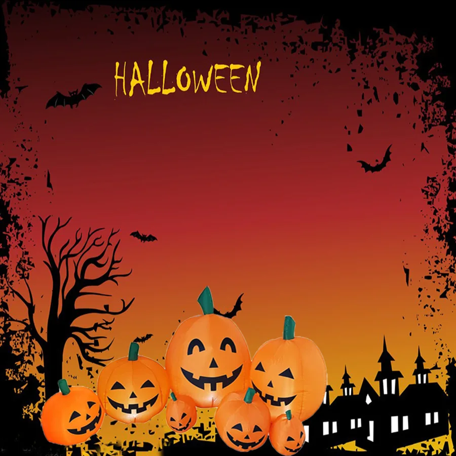 8TF Halloween 7 Pumpkin Inflatable Toy Air Model Decoration Halloween Festival Air Model Courtyard Decoration Props