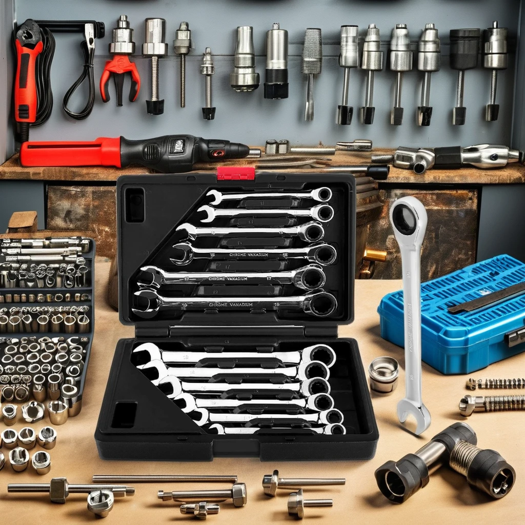 Customized 72 Teeth Hardware Double Offset Ring Spanner Combination Ratchet Wrench Set