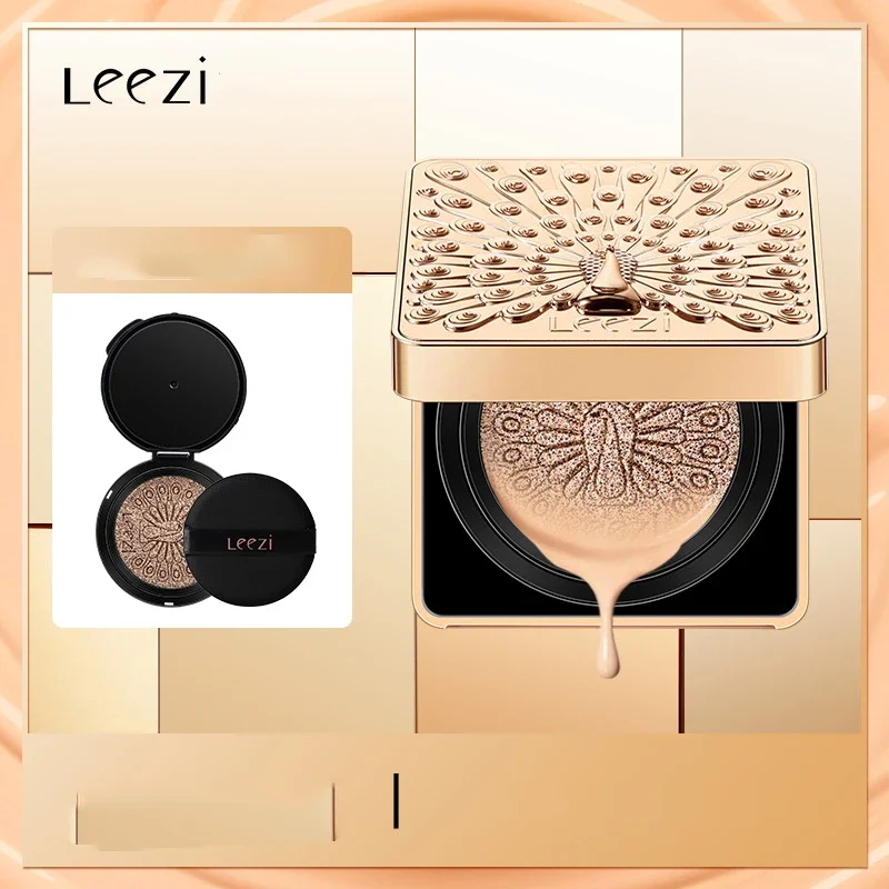 Leezi-Fond de teint à coussin d'air Peacock, BB CC Cream, Correcteur hydratant, Cachant les pores, Naturel, 2 en 1, BB Cream, Coréen