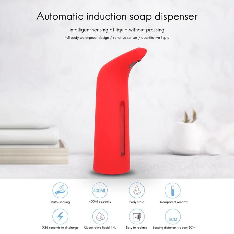 SEWS-Automatic 400ML Electric Soap Dispenser With Sensor For Kitchens And Bathroom 400ML Soap Dispenser Soap Dispenser