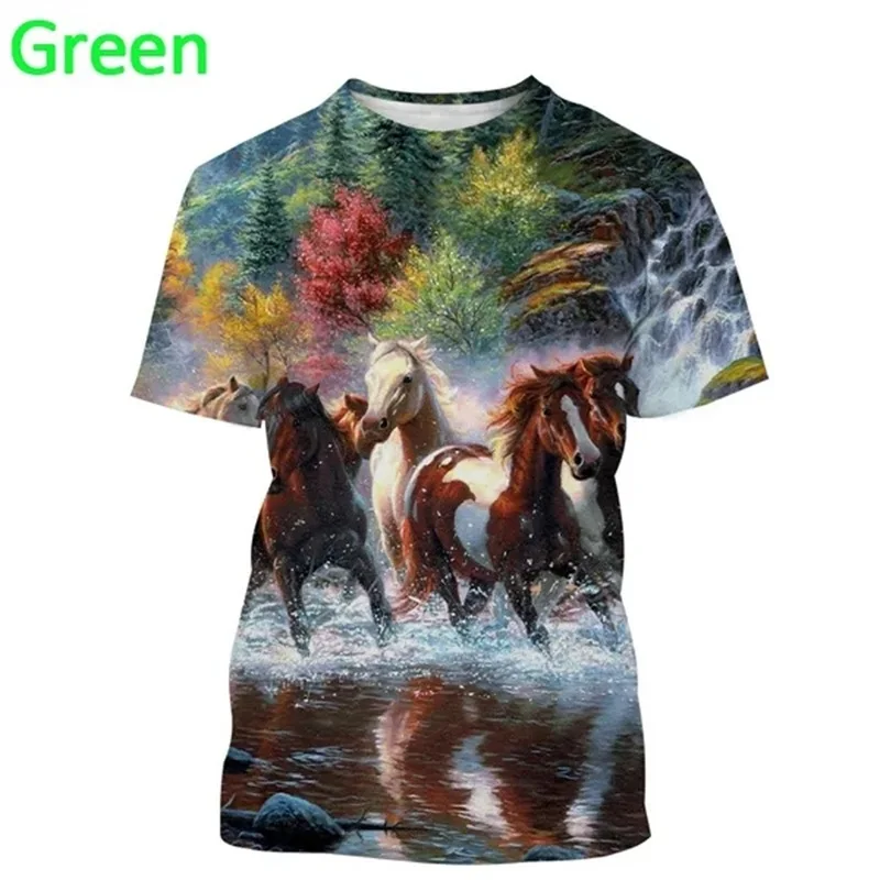 Newest Animal Horse 3D Print Graphic T Shirts For Men Women Casual Personality Streetwear Tee Tops Short Sleeve Oversized Tshirt