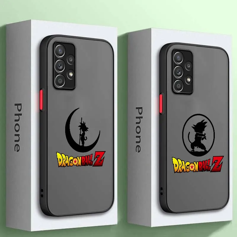 

Dragon Ball Son Goku Cool Logo Phone Case For Samsung A56 A42 A36 A34 A33 A32 A23 A16 A04 A03 Note 20 5G Frosted Translucent