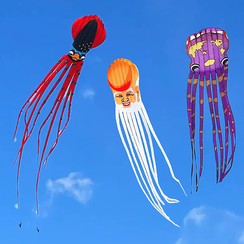 free shipping 28m capricorn octopus kite flying kids outdoor toys cometas de viento gigante latawiec profesjonalny kite reel fun