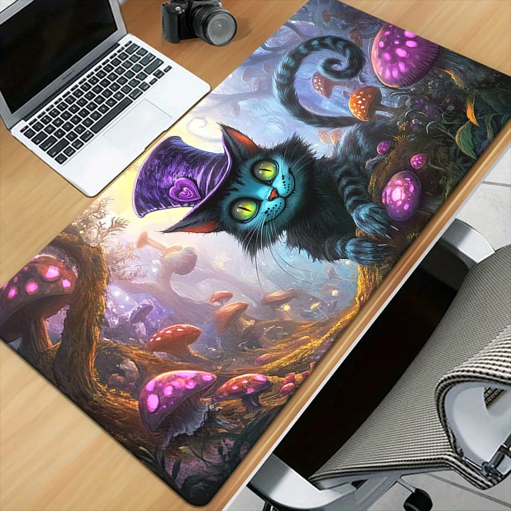 

1pc Cartoon Magic Kitten Mouse Pad Large Computer Office Game Table Mat XXL Rubber Anti-slip Stitch Keyboard Mats Long Desk Pads