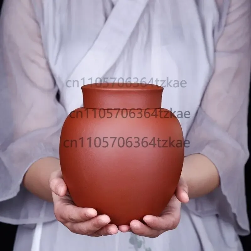 On Sales Sealed Canister For Loose Tea Real Yixing Zisha Purple Clay Tea Caddy
