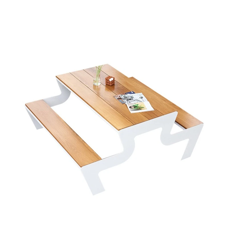 

Outdoor one-piece table and chair villa courtyard garden dining table hotel high-end outdoor open-air leisure outdoor furniture