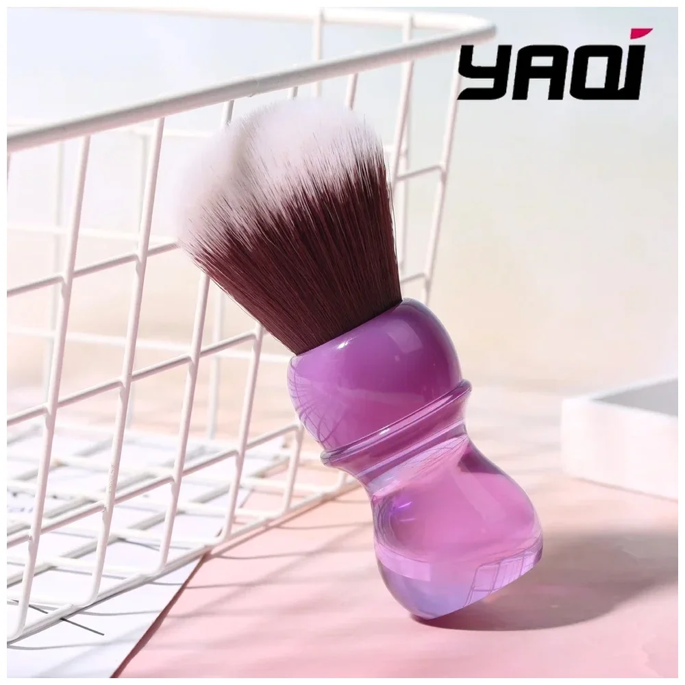 Purple Handle YAQI Wet Shaving Brush 24mm Mink Synthetic Hair Knot Mens Handle Shaving Brush Birthday Gift For Boyfriend