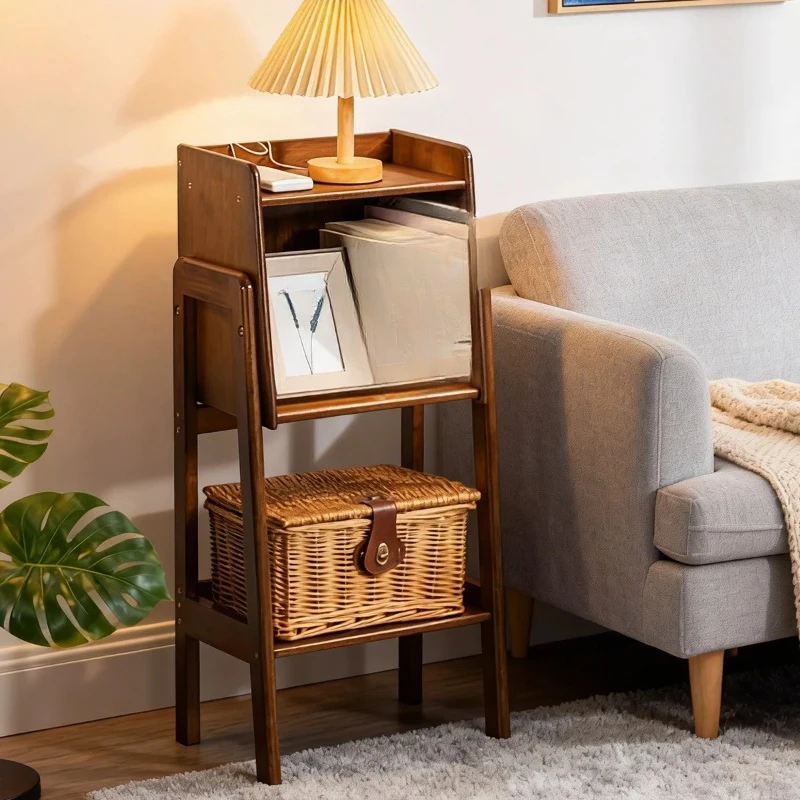 

Bamboo 3-Tier Ladder Shelf - Stable Open Storage for Living Room/Bedroom (14.6x10.6x31.5)