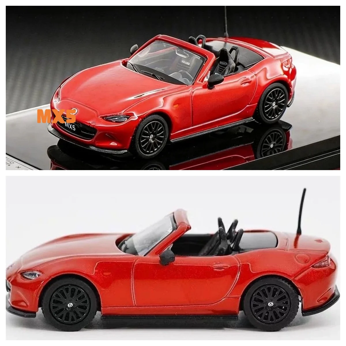 GCD 1:64 Red MX-5 Roadster Convertible Sports Model Diecast Display Car Alloy