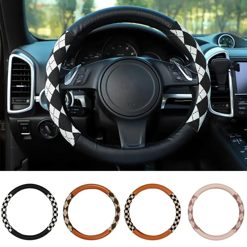 Sports Steering Wheel Cover Universall Non Slip Full Surround Steering Case Sweat Absorbing Fashion Sports Steering Wheel Cover